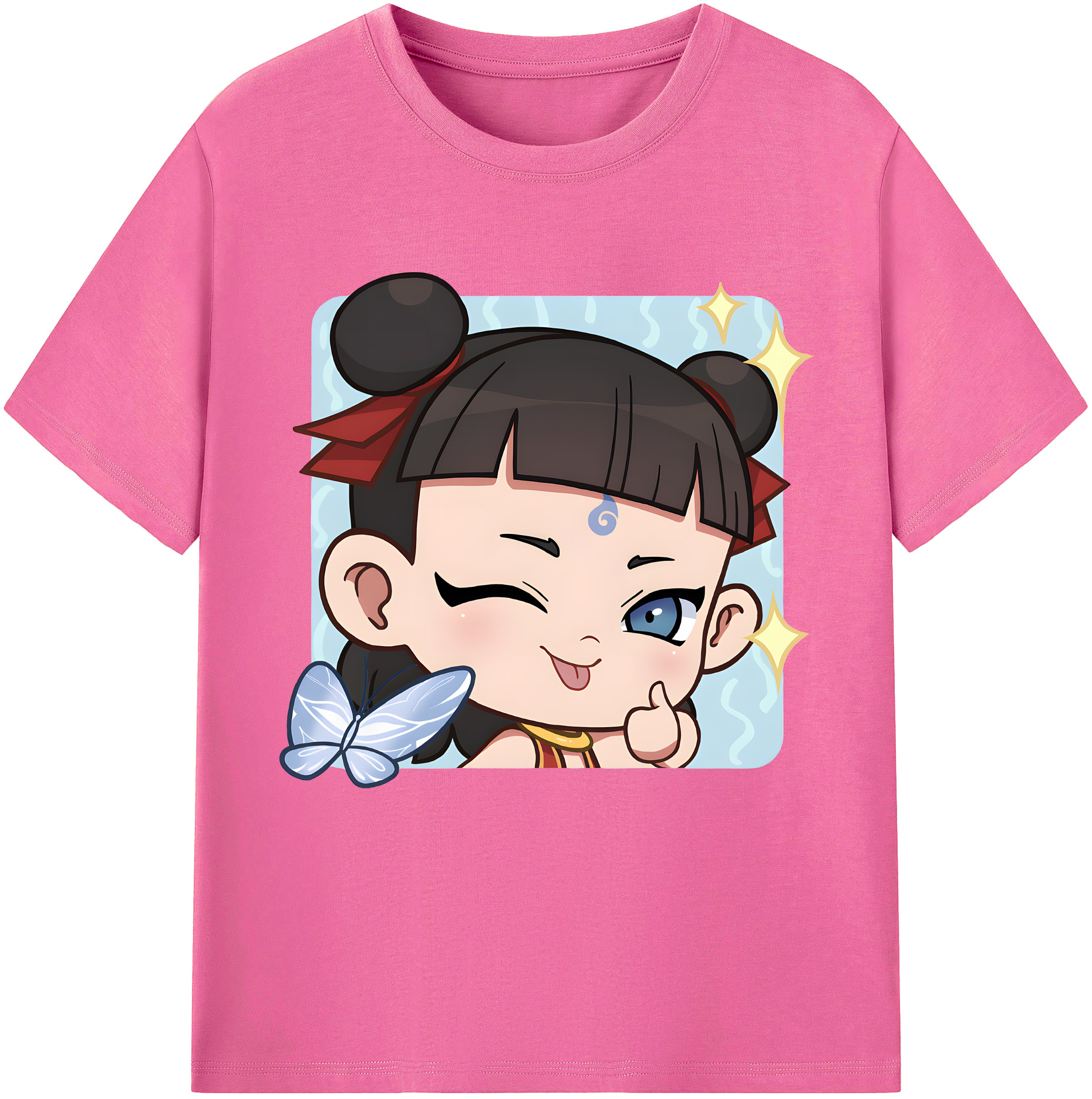 （画像用） Ne Zha 2 ナタ 魔童の大暴れ レディースカジュアルプリントTシャツ（綿100％）